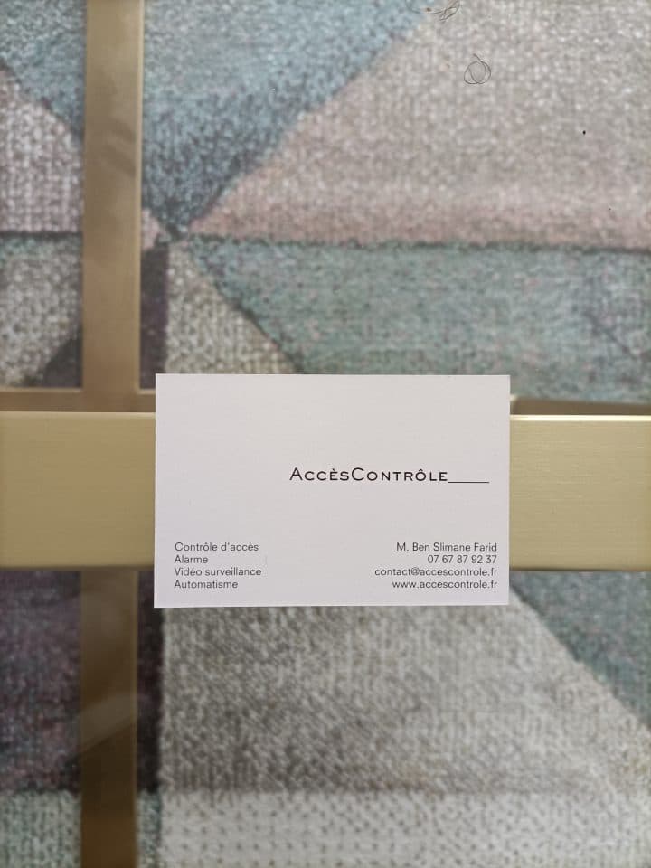 Carte de visite AccesControle recto
